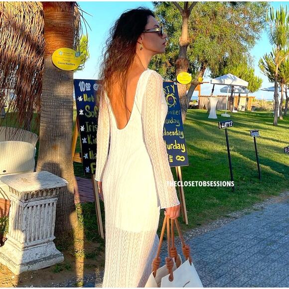 ZARA BLOGGER FAVE!!! Open Back Maxi Dress NWT - Picture 12 of 16